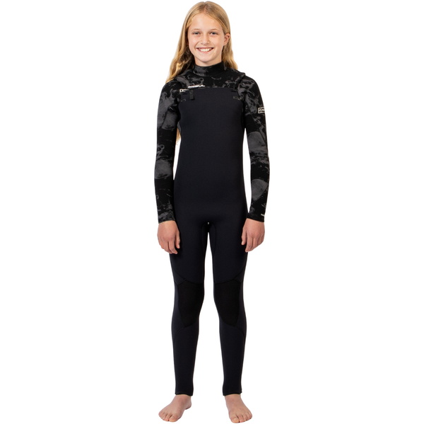2026 Gul Junior Yulex Flexor 5/4mm Chest Zip Wetsuit FX1229 - Black / Smoke